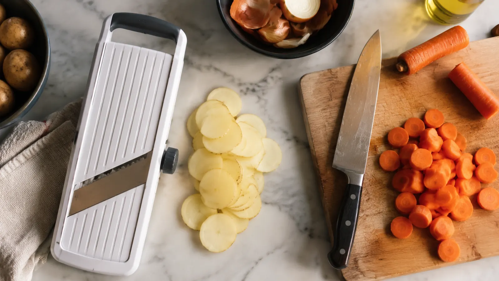 OXO Mandoline Slicer vs a Kitchen Knife: Which Preps Vegetables Faster